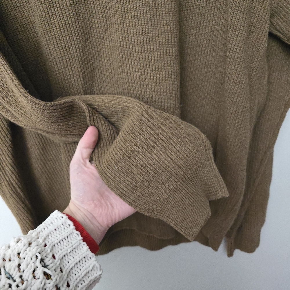 Vtg Eddie Bauer Shirt Men's S Brown Thermal Waffle Knit Heavyweight Grunge Y2K - Picture 3 of 8